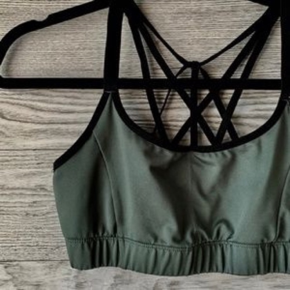 C9 Champion olive green sports bra